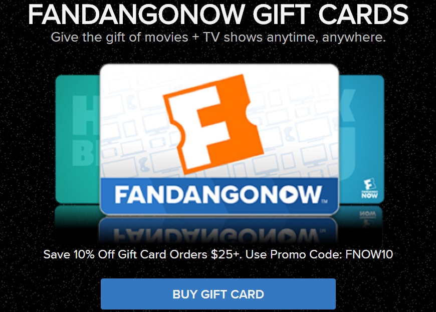 Expired Fandangonow Save 10 On 25 Gift Card With Promo Code Fnow10 Ends 3 31 20 Gc Galore