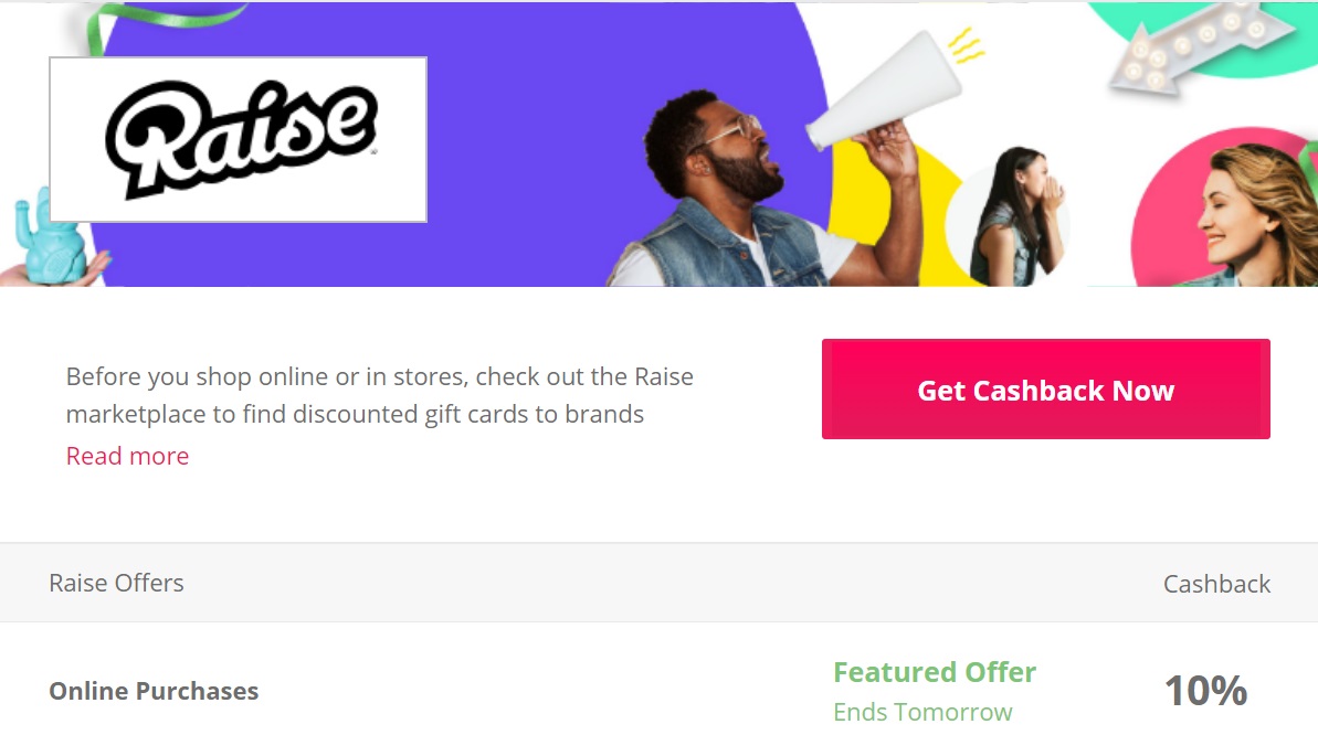 Expired Topcashback Earn 10 Cashback On Raise Purchases Ends 2