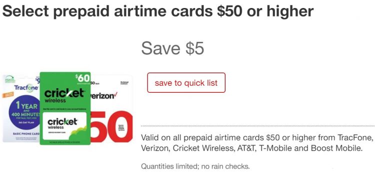Expired Target Buy 50 Select Prepaid Phone Gift Cards Save 5 Gc Galore - target roblox gift card $50