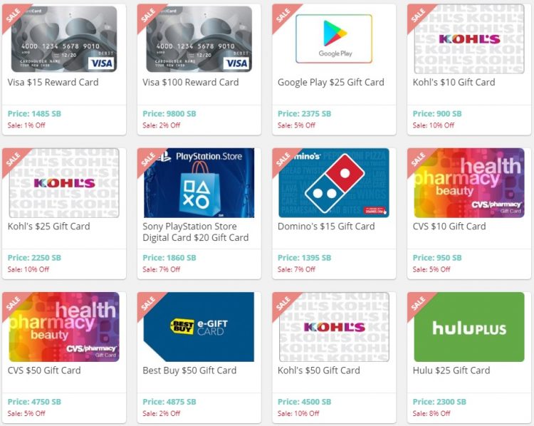 Expired Swagbucks Save On Select Gift Cards 3 Off Safeway