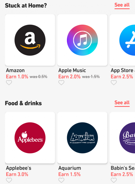 Fluz app - Other categories