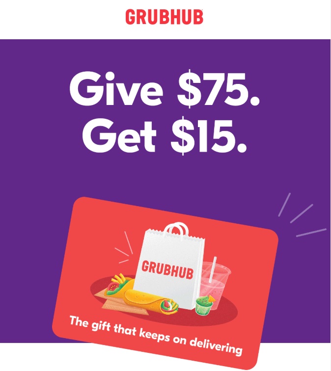 Expired Grubhub Buy 75 Gift Card Get 15 Bonus Card Free Bonus Card Expires 6 30 20 Gc Galore