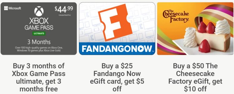 Expired Kroger Online Save 20 On Fandangonow The Cheesecake Factory Gift Cards Bogof Xbox Game Pass Gc Galore - roblox egift card kroger gift cards