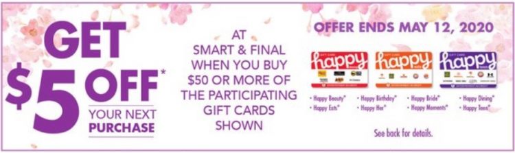 Smart & Final Happy Gift Cards 04.29.20