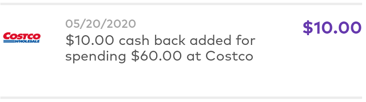 Dosh Costco confirmed payment