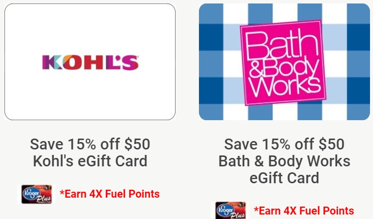 Expired Kroger Online Save 15 On 50 Gift Cards For Bath Body