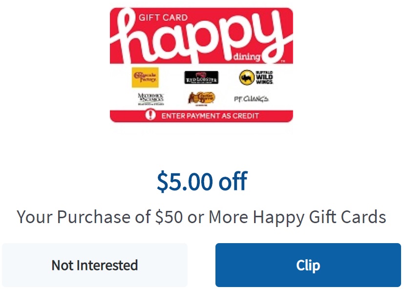 Expired Meijer Buy 50 Happy Gift Cards Get 5 Off Limit 1