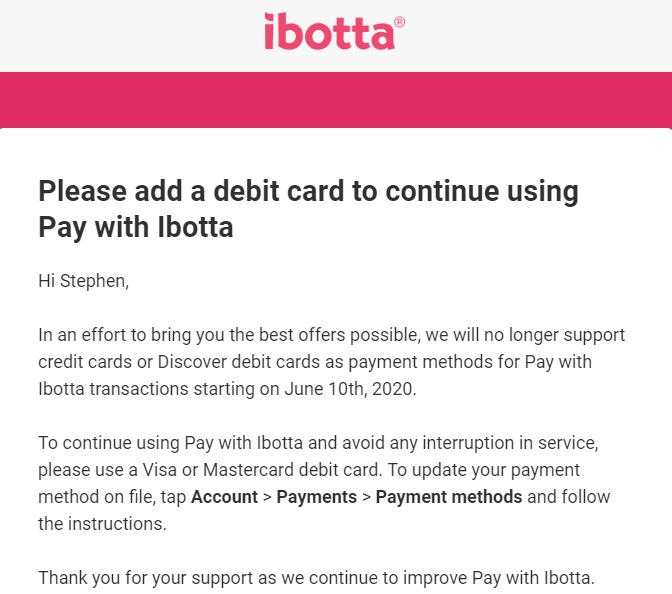 Pay With Ibotta Credit Card