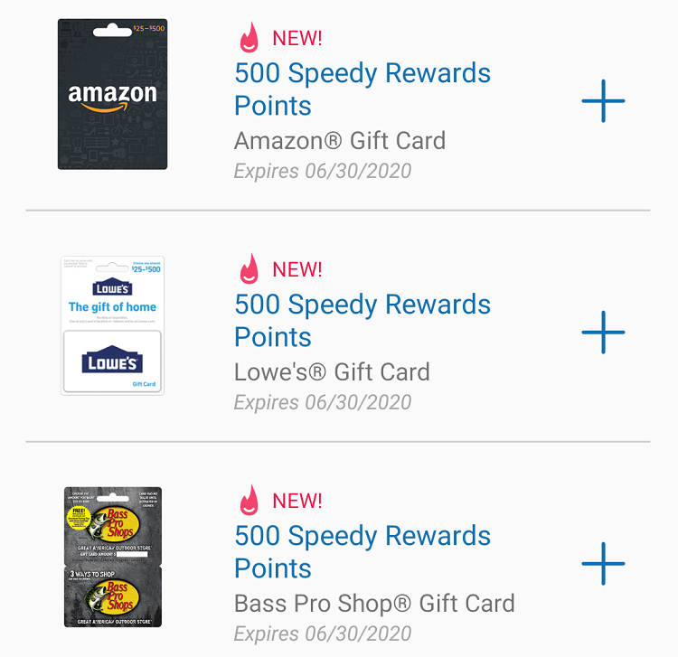 Expired Speedway App 1 200 Points On 1 Purchase 500 Points On