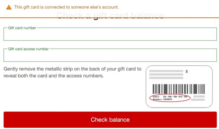 Gift card balance check - unknown error - The Seller Community