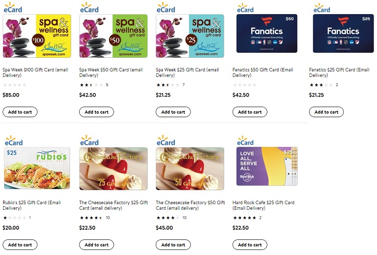 Walmart Save 10 20 On Select Gift Cards Rubio S The Cheesecake