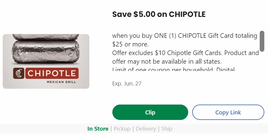 where to find chipotle gift cards