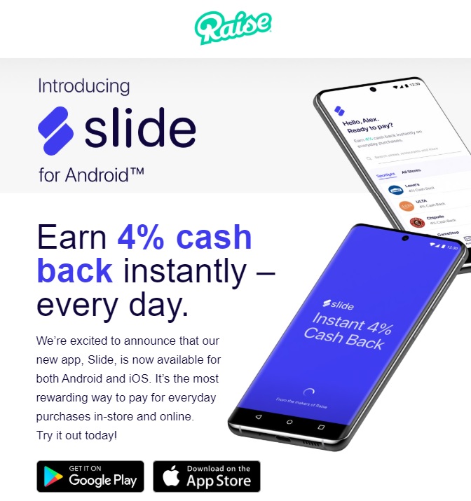 Raise Slide App Android
