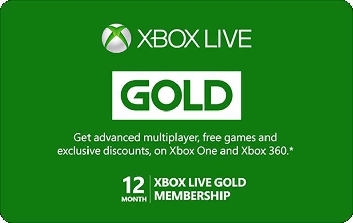 12 Month Xbox Live Gift Card