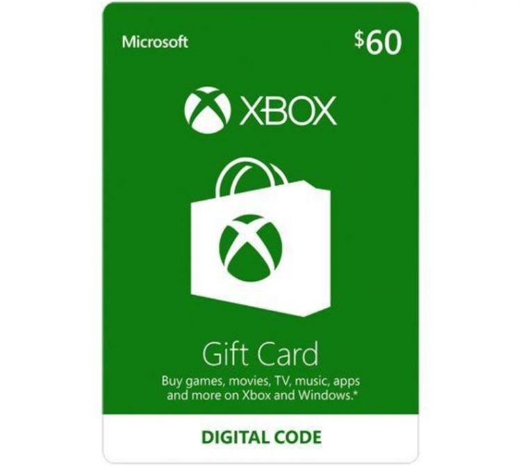 $60 Xbox Gift Card