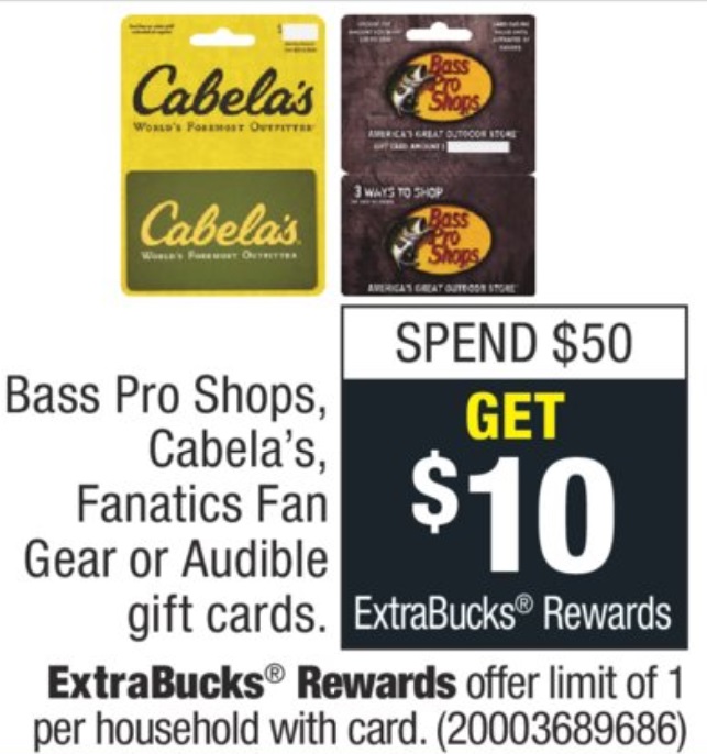 Expired Cvs Buy 50 Select Gift Cards Get 10 Extrabucks Rewards Cabela S Bass Pro Shops Audible Fanatics Gc Galore - roblox cvs