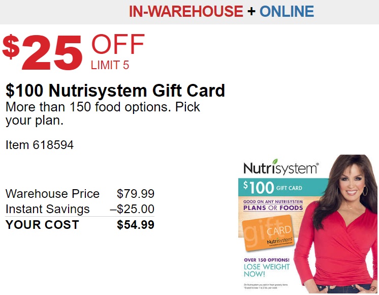 Expired Costco Buy 100 Nutrisystem Gift Cards For 54 99 Limit 5 Ends 8 30 20 Gc Galore - costco update soon roblox