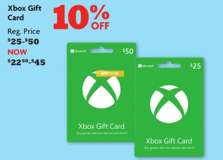is there a 15 dollar xbox gift card