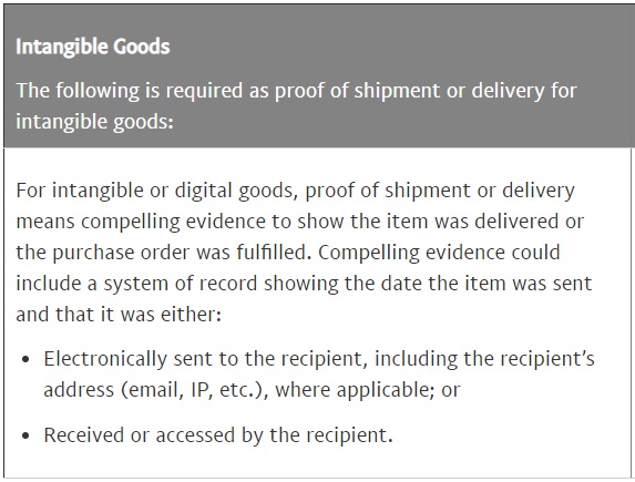 PayPal Intangible Goods Proof