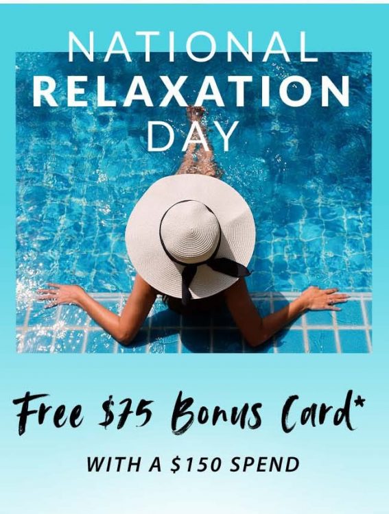 Spa Week promo code RELAXTODAY2020