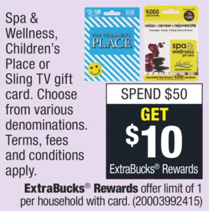 Expired Cvs Buy 50 Select Gift Cards Get 10 Extrabucks Rewards The Children S Place Sling Tv Spa Wellness Gc Galore - does cvs have robux robux free discord