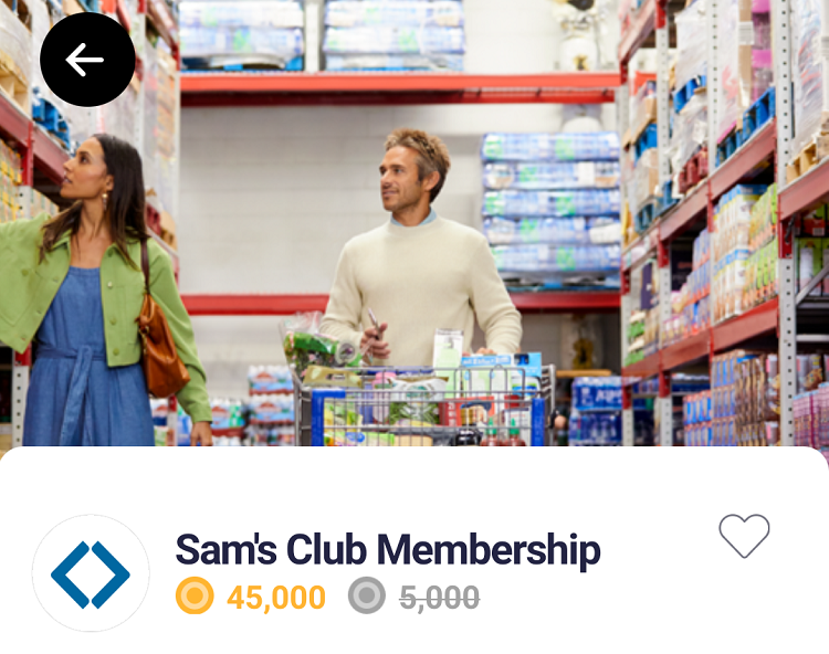 Drop Sam's Club 45,000 Points