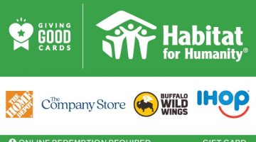 Giving Good Habitat for Humanity Swap Gift Card