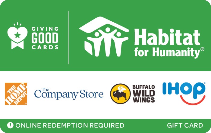 Giving Good Habitat for Humanity Swap Gift Card