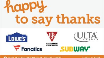 Happy To Say Thanks Swap Gift Card