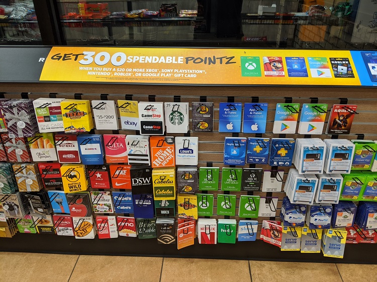 Sheetz Gift Card Rack