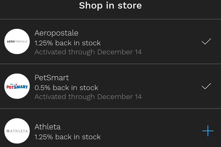 Bumped app multiple in-store offers