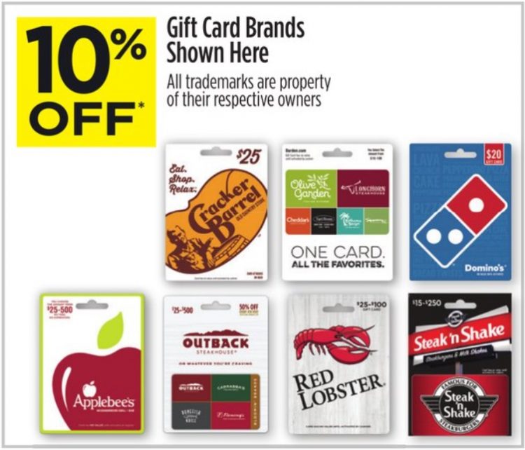Expired Dollar General Save 10 On Select Dining Gift Cards Domino S Outback Applebee S More Gc Galore - roblox applebee's