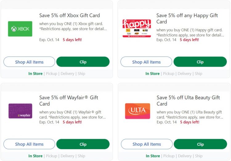 Expired Kroger Save 5 On Select Gift Cards Happy Ulta Beauty Wayfair Xbox Roblox Gc Galore - 5 roblox cards