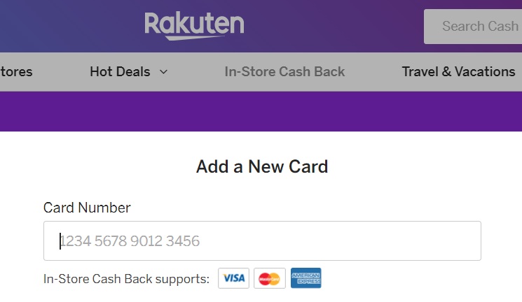 Rakuten in-store cashback options