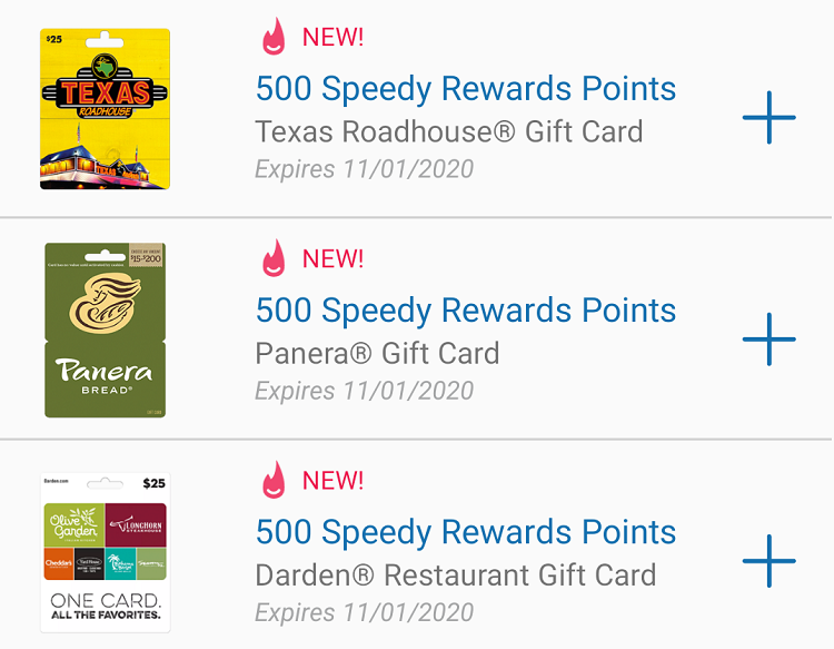 Expired Speedway App Buy 25 Select Restaurant Gift Cards Get 500 Points Ends 11 1 20 Gc Galore - roblox gift card codes 2018 october gift ideas