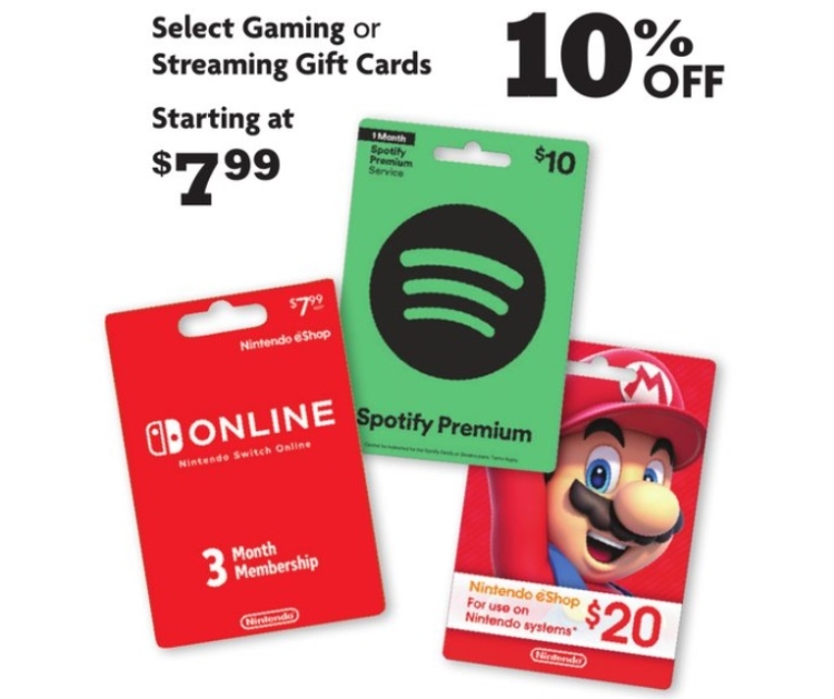 does family dollar sell xbox gift cards
