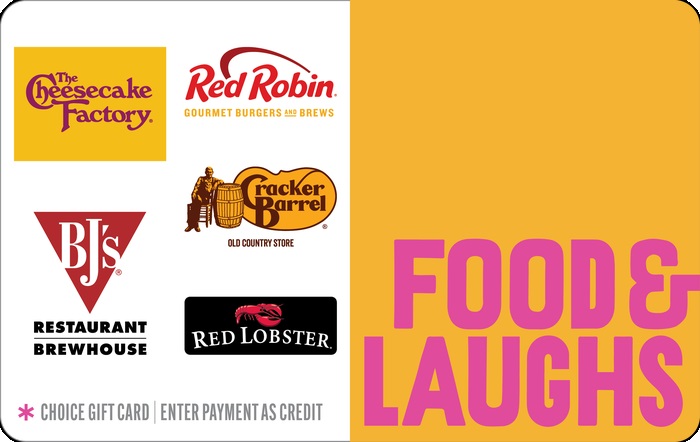 Food & Laughs Choice Gift Card