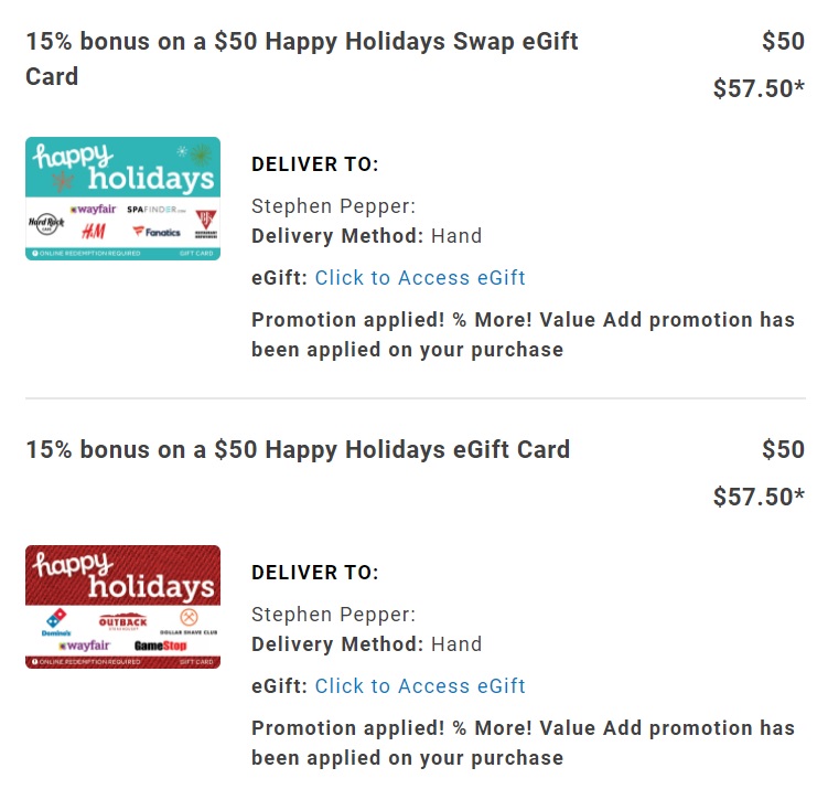 How To Redeem Happy, Giving Good & Choice "Swap" Gift Cards Online