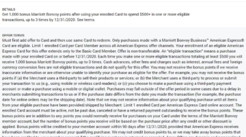 Marriott Bonvoy Amex Offer Spend $500 Get 1,000 Bonus Points x3