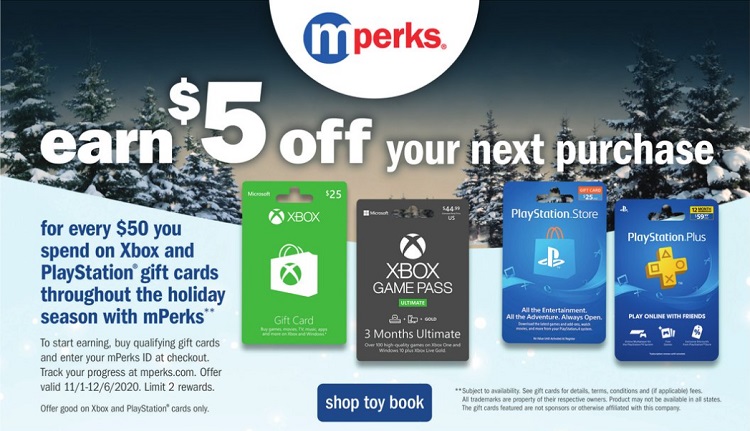 Expired Meijer Buy 50 Xbox Playstation Gift Cards Get 5 Rewards Limit 2 Gc Galore - dose jewul osco have roblox gift cards