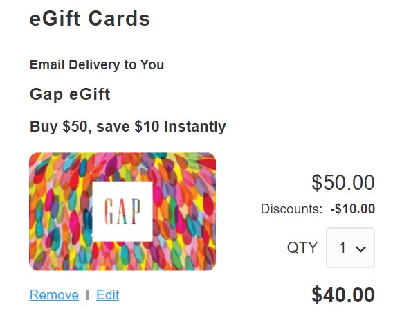 Samsung Pay Gap gift card deal