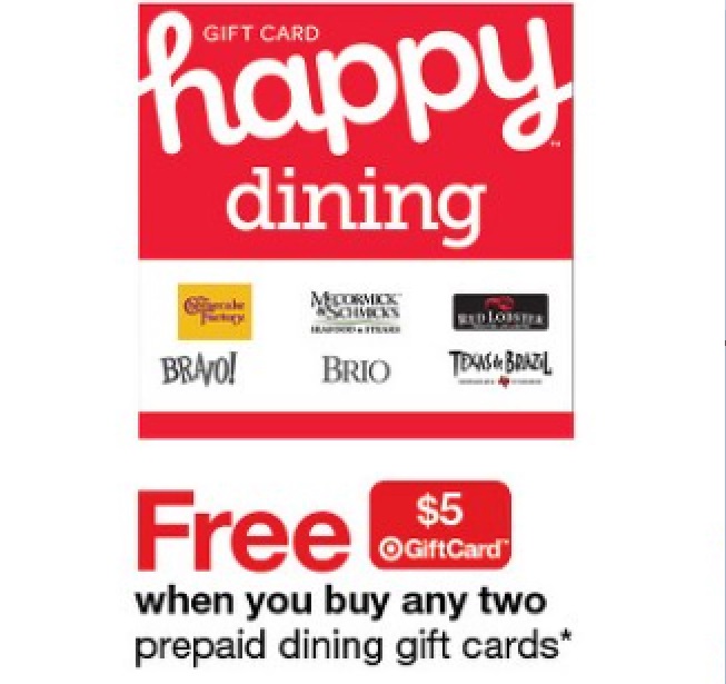 Expired Target Buy 2x Dining Gift Cards Get 5 Target Gift Card Free Gc Galore