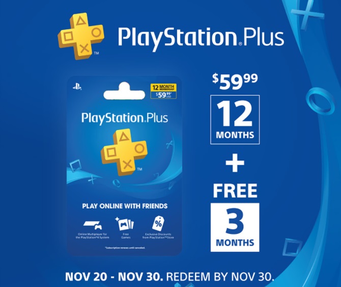 ps plus gift card 3 months