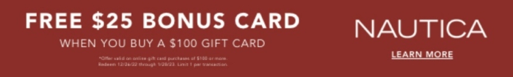 Nautica bonus card deal 12.19.22