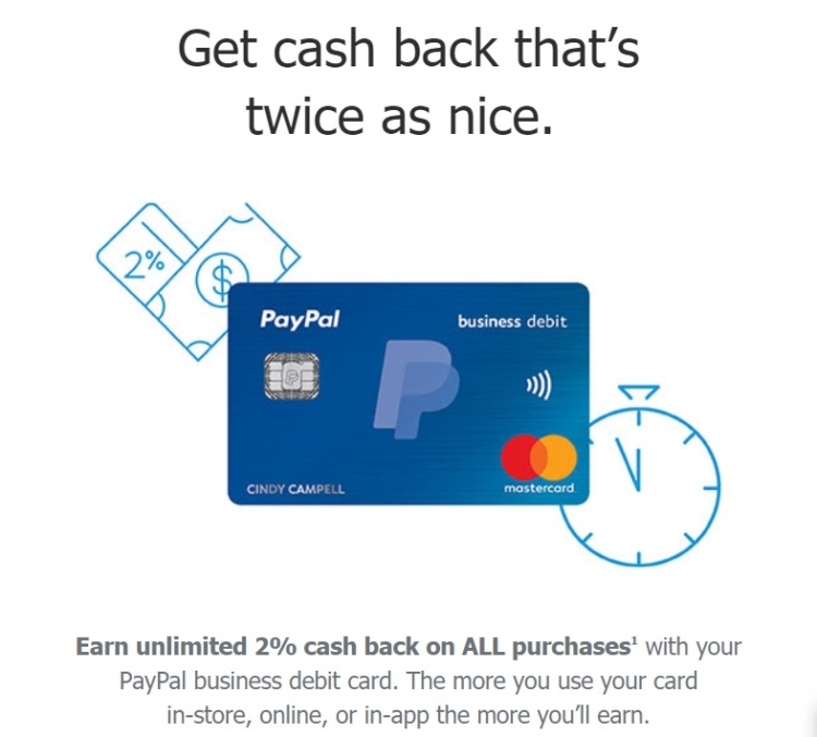 PayPal Business Debit Mastercard 2%