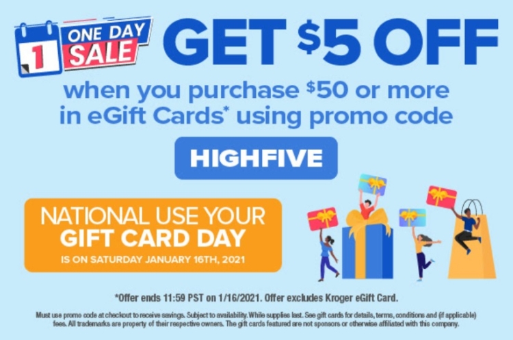 Kroger promo code HIGHFIVE