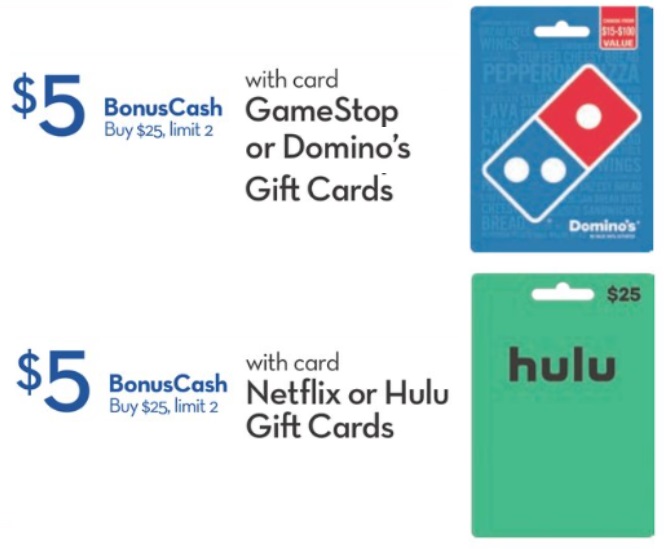 Expired Rite Aid Buy 25 Select Gift Cards Get 5 Bonuscash Netflix Hulu Domino S Gamestop Gc Galore - roblox 25 card gamestop