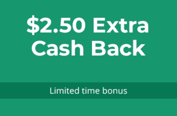 TopCashback $2.50 bonus