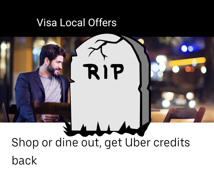 Uber Visa Local Offers Ending