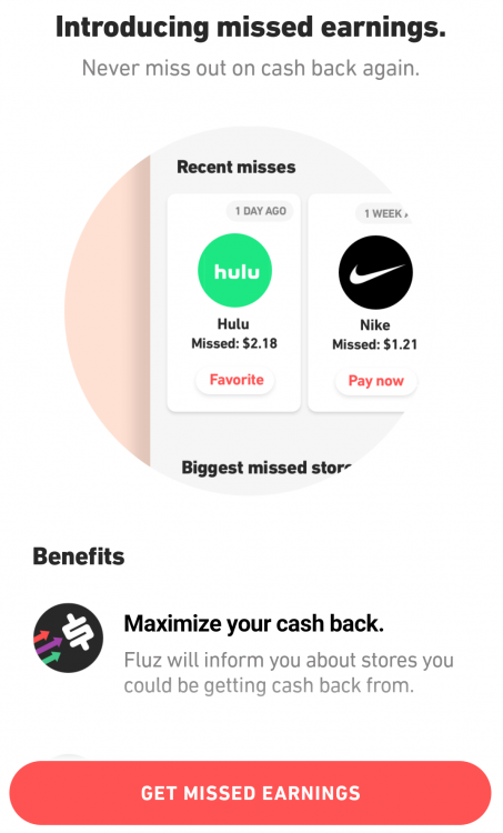 Fluz app - Missed earnings